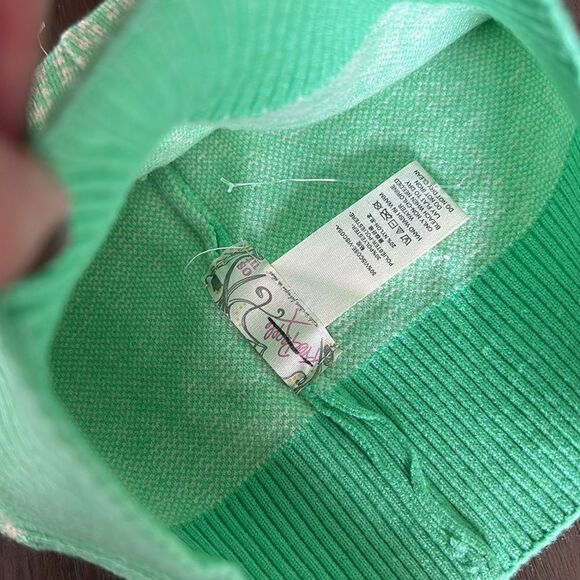 NWOT Free People Beanie Logo Printed Green Warm Streetwear Boho Trendy Ribbed OS - Picture 8 of 10